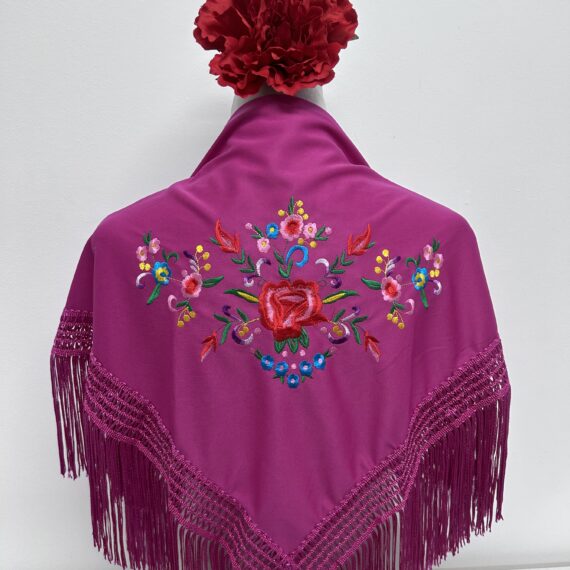 Mantoncillo Para Niñas Con Flores de Colores Bugambilla.