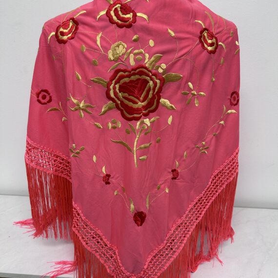Manton Fluor Con Una Rosa Roja